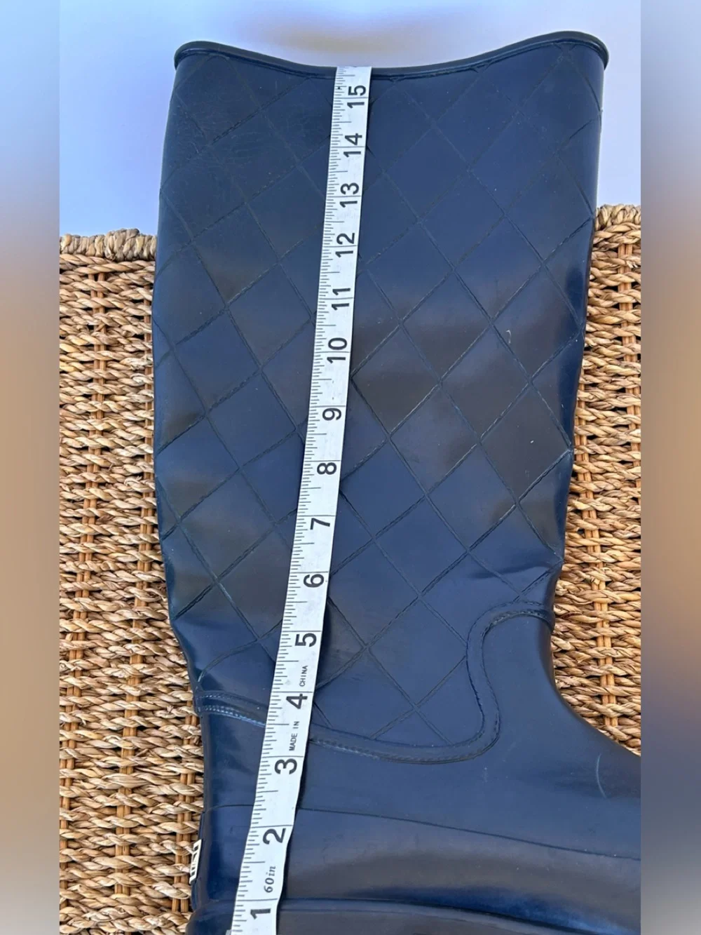 Sperry Top-Sider Women’s Pelican Navy Quilted Rain Boots Gold Buckle Size 9‎